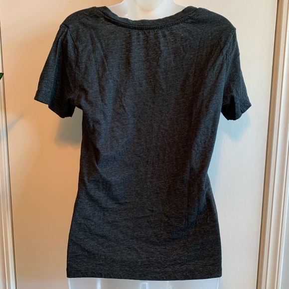 Charcoal Heather Grey V Neck Tee - Picture 2 of 2